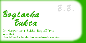 boglarka bukta business card